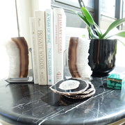 Anna New York Fim Druze Agate and Silver Bookends Bookends Anna 