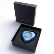 Anna New York Cuore Azure Blue Druze Small Heart, 3" Figurine Anna 