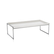 Kartell Trays Rectangular Coffee or Side Table, 31.5" x 15.75" by Piero Lissoni white