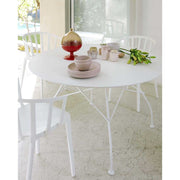 Kartell: Glossy Round Outdoor Table, White Base, 50.4" Furniture Kartell 