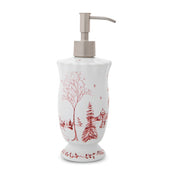 Juliska Country Estate Winter Frolic Ruby Soap or Lotion Dispenser