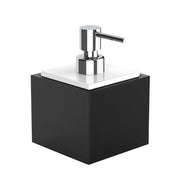 Decor Walther Brownie SSP Faux Leather Soap Dispenser Decor Walther Chrome Pump Black 