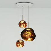 Melt Trio Round Pendant LED Chandelier by Tom Dixon Lighting Tom Dixon Gold 