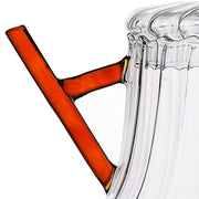 Closeup of handle for Ichendorf Milano Greenwood Clear Glass Teapot with Colored Twig Handle, 28.4 oz.