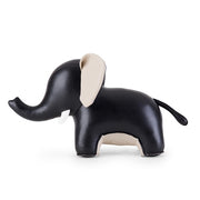 Zuny Elephant Abby II Bookend, Black & Wheat