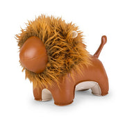 Zuny Lion Lino Bookend, Tan & Wheat