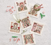 Holiday Paws Cocktail Napkin in Multi, Set of 6 in Gift Box by Kim Seybert