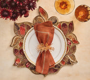 Maple Hues Placemat in Brown & Orange, Set of 2 by Kim Seybert