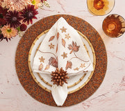 Autumn Rush Placemat in Brown & Orange, Set of 4 by Kim Seybert