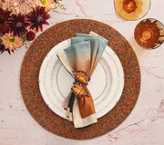 Autumn Rush Placemat in Brown & Orange, Set of 4 by Kim Seybert