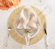 Dew Drops Placemat in Gold, Set of 4 by Kim Seybert