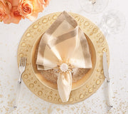 Coronet Napkin Ring in Gold & Crystal, Set of 4 in a Gift Box by Kim Seybert