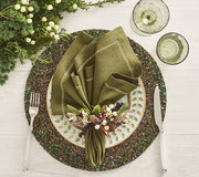 Forest Placemat in Green & Gold, Set of 2 by Kim Seybert