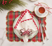 Holiday Threads Placemat in Red, Green & Gold, Set of 4 by Kim Seybert