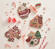 Holiday Treats Coaster in Multi, Set of 4 in a Gift Bag by Kim Seybert