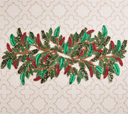 Holly & Spring Runner in Green, Red & Gold by Kim Seybert