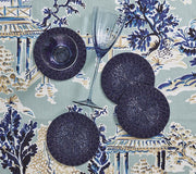 Palisade Coaster in Navy, Set of 4 in a Gift Bag by Kim Seybert