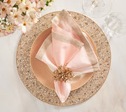 Rapture Placemat in Champagne & Crystal, Set of 2 by Kim Seybert