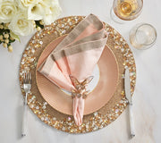 Supernova Placemat in Champagne & Crystal, Set of 2 by Kim Seybert