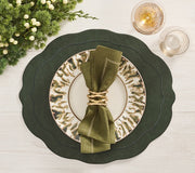 Tailored Placemat in Heather Green, Set of 4 by Kim Seybert