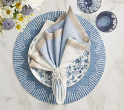 Dream Weaver Placemat in Blue & White, Set of 4 by Kim Seybert