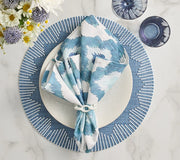 Dream Weaver Placemat in Blue & White, Set of 4 by Kim Seybert