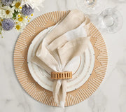 Spoke Napkin Ring in Natural, Set of 4 by Kim Seybert