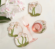 Orchid Coasters in Multi, Set of 4 by Kim Seybert