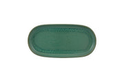 Gemstone Jade Stoneware Oval Serving Platter, 11" by Casa Alegre