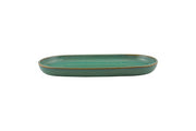 Gemstone Jade Stoneware Oval Serving Platter, 11" by Casa Alegre