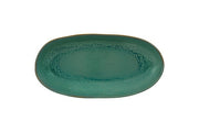 Gemstone Jade Stoneware Oval Serving Platter, 13" by Casa Alegre