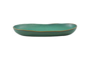 Gemstone Jade Stoneware Oval Serving Platter, 13" by Casa Alegre