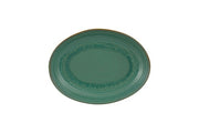 Gemstone Jade Stoneware Oval Serving Platter by Casa Alegre