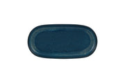 Gemstone Lapis Lazuli Stoneware Oval Serving Platter, 11" by Casa Alegre