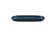 Gemstone Lapis Lazuli Stoneware Oval Serving Platter, 11" by Casa Alegre