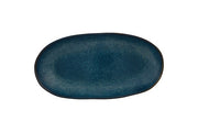 Gemstone Lapis Lazuli Stoneware Oval Serving Platter, 13" by Casa Alegre