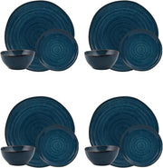 Gemstone Lapis Lazuli Stoneware 12-Piece Dinnerware Set by Casa Alegre