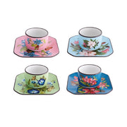 Fête Vos Jeux Set 4 Coffee Cups with Saucers by Christian Lacroix for Vista Alegre