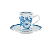 Coralina Blue Coffee Cup & Saucer by Vista Alegre