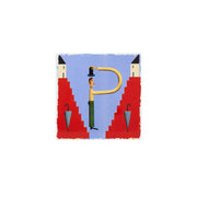 Vida Alegre Porcelain Letter P Plaque by Martin Jarrie for Vista Alegre