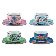 Fête Vos Jeux Set 4 Tea Cups with Saucers by Christian Lacroix for Vista Alegre
