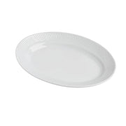 Plisse Porcelain Oval Serving Platter by Pillivuyt