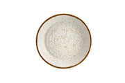 Rustic Blend White Stoneware Deep Plate by Casa Alegre