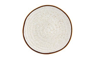 Rustic Blend White Stoneware Dinner Plate by Casa Alegre