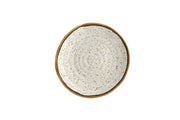 Rustic Blend White Stoneware Dessert Plate by Casa Alegre