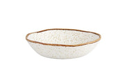 Rustic Blend White Stoneware Soup Plate by Casa Alegre