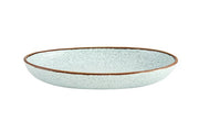 Rustic Blend Turquoise Stoneware Oval Serving Platter, 10" by Casa Alegre