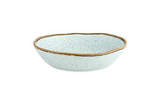 Rustic Blend Turquoise Stoneware Soup Plate by Casa Alegre