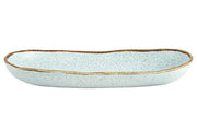 Rustic Blend Turquoise Stoneware Oval Serving Platter, 13" by Casa Alegre