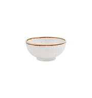 Rustic Blend White Stoneware Bowl 4" by Casa Alegre